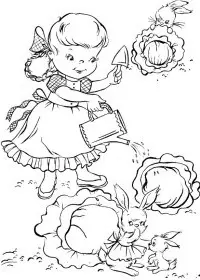 Fisă de colorat cu Primavara de colorat p71