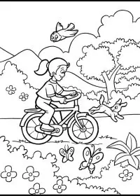 Fisă de colorat cu Primavara de colorat p76