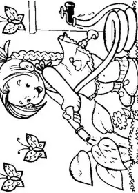 Fisă de colorat cu Primavara de colorat p82