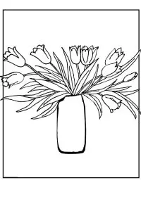 Fisă de colorat cu Primavara de colorat p96