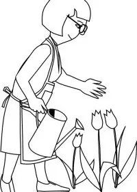 Fisă de colorat cu Primavara de colorat p97