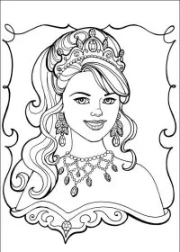 Fisă de colorat cu Printesa leonora de colorat p02