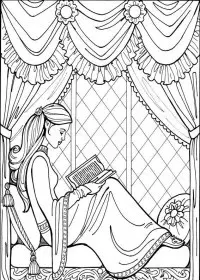 Fisă de colorat cu Printesa leonora de colorat p09