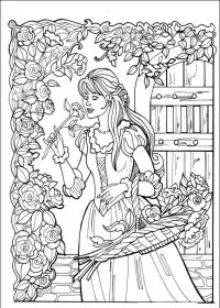 Fisă de colorat cu Printesa leonora de colorat p12