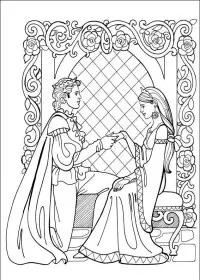 Fisă de colorat cu Printesa leonora de colorat p16