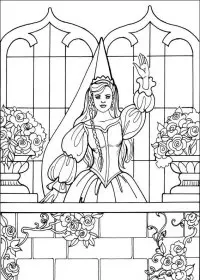 Fisă de colorat cu Printesa leonora de colorat p18