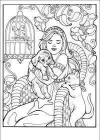 Fisă de colorat cu Printesa leonora de colorat p22