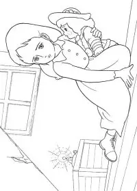 Fisă de colorat cu Printesa sarah de colorat p07