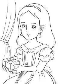 Fisă de colorat cu Printesa sarah de colorat p08