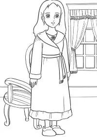 Fisă de colorat cu Printesa sarah de colorat p11