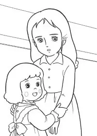 Fisă de colorat cu Printesa sarah de colorat p12