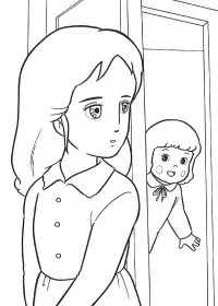 Fisă de colorat cu Printesa sarah de colorat p21