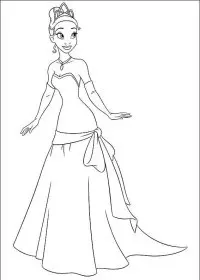 Fisă de colorat cu Printesa si broasca de colorat p05