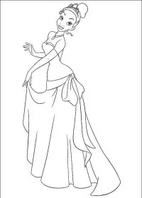 Fisă de colorat cu Printesa si broasca de colorat p07