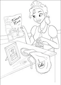 Fisă de colorat cu Printesa si broasca de colorat p15