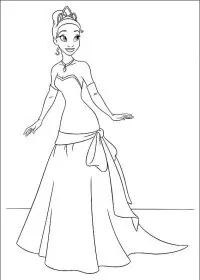 Fisă de colorat cu Printesa si broasca de colorat p21