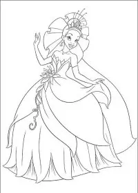 Fisă de colorat cu Printesa si broasca de colorat p33