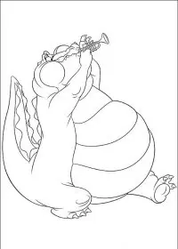 Fisă de colorat cu Printesa si broasca de colorat p35