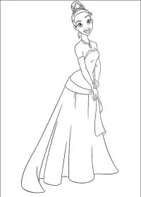 Fisă de colorat cu Printesa si broasca de colorat p37