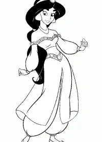 Fisă de colorat cu Printesele disney de colorat p02