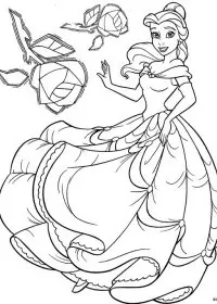 Fisă de colorat cu Printesele disney de colorat p11