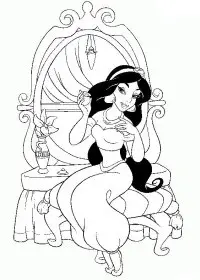 Fisă de colorat cu Printesele disney de colorat p13