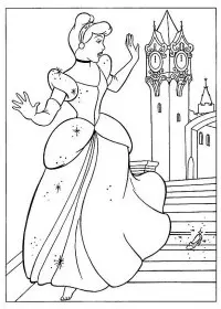 Fisă de colorat cu Printesele disney de colorat p14