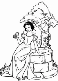 Fisă de colorat cu Printesele disney de colorat p15