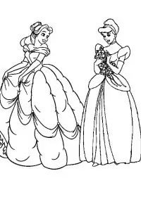 Fisă de colorat cu Printesele disney de colorat p26