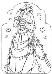 Fisă de colorat cu Printesele disney de colorat p31
