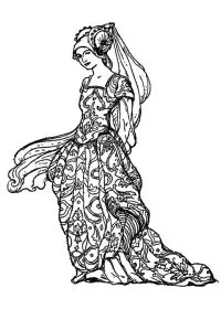 Fisă de colorat cu Printesele disney de colorat p32