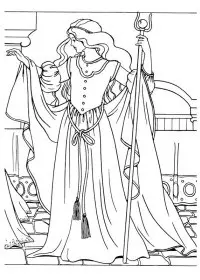 Fisă de colorat cu Printesele disney de colorat p38