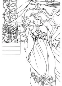Fisă de colorat cu Printesele disney de colorat p39