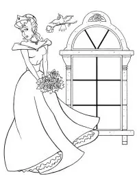 Fisă de colorat cu Printesele disney de colorat p43