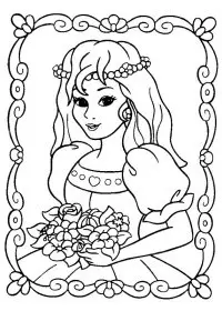 Fisă de colorat cu Printesele disney de colorat p54