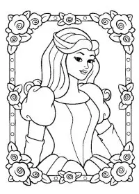 Fisă de colorat cu Printesele disney de colorat p55