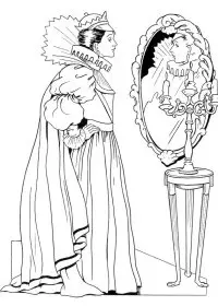 Fisă de colorat cu Printesele disney de colorat p57