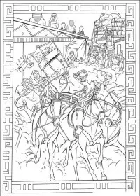 Fisă de colorat cu Printul egiptului de colorat p03