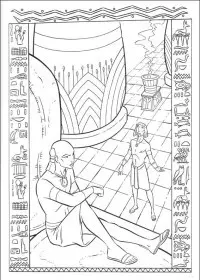 Fisă de colorat cu Printul egiptului de colorat p05