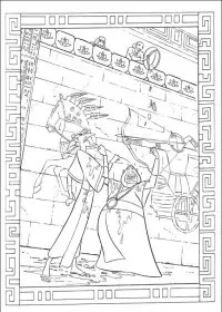 Fisă de colorat cu Printul egiptului de colorat p06