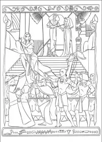 Fisă de colorat cu Printul egiptului de colorat p07