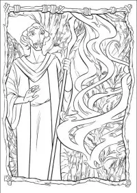 Fisă de colorat cu Printul egiptului de colorat p19