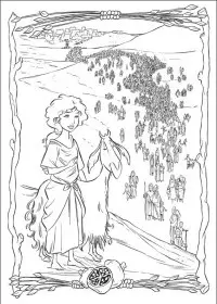 Fisă de colorat cu Printul egiptului de colorat p28