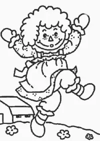 Raggedy Ann And Andy de colorat