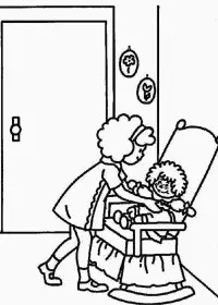 Fisă de colorat cu Raggedy ann and andy de colorat p04