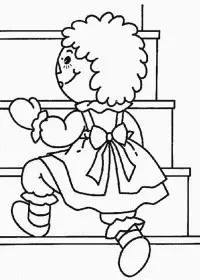 Fisă de colorat cu Raggedy ann and andy de colorat p05