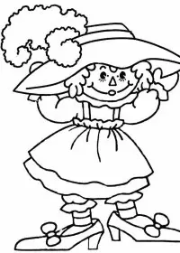 Fisă de colorat cu Raggedy ann and andy de colorat p06