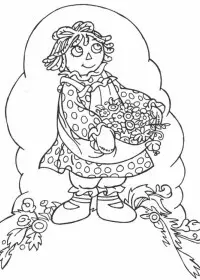 Fisă de colorat cu Raggedy ann and andy de colorat p11