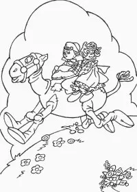 Fisă de colorat cu Raggedy ann and andy de colorat p14