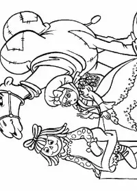 Fisă de colorat cu Raggedy ann and andy de colorat p17